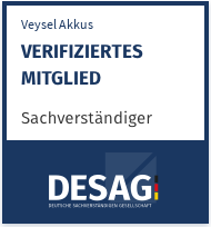 DESAG verifiziertes Mitglied Veysel Akkus, Sachverständiger
